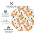 thumbnail image 3 of Honeii Peaches print Leather Coaster Set of 4, ideal for safeguarding your furniture from drinks spills and effortless cleanup-Octagon, 3 of 6