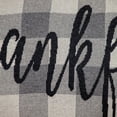 thumbnail image 4 of Parkland Collection Thankful 16x24" Cotton Fabric Throw Pillow in Gray, 4 of 8