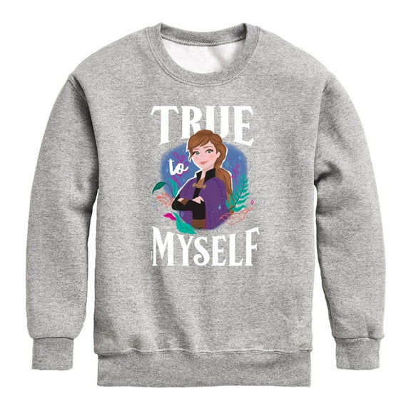 Frozen 2 - Anna True To Myself - Toddler And Youth Crewneck Fleece Sweatshirt