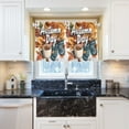 thumbnail image 5 of Yayeee Kitchen Curtains Tier Pair Light Filtering 27"x36" Rod Pocket Short Cafe Window Panel, Autumn Day Pattern, 5 of 7