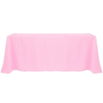 Ultimate Textile 108 x 156-Inch Rectangular Polyester Linen Tablecloth Pink Balloon