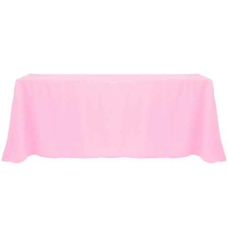 Ultimate Textile (3 Pack) 108 x 132-Inch Rectangular Polyester Linen Tablecloth with Rounded Corners - for Wedding Restaurant or Banquet use Pink Balloon