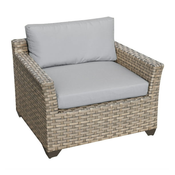 TK Classics Monterey Wicker Outdoor Club Chair Set of 2 Cushion