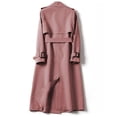 thumbnail image 4 of Mid-Length Trench Coat, British-Style Overcoat, Small-Size Long Jacket Pink1 Xxl , Trench Coat, 4 of 4