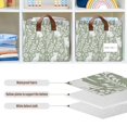 thumbnail image 4 of Yayeee Foldable Storage Basket for Shelves Set of 2 Waterproof Cloth Bins with Handles, Green Floral Cat Pattern, 4 of 7