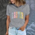 thumbnail image 2 of Plebaso T-Shirts de Pâques pour Femmes Manches Courtes Graphiques Hauts Imprimés Décontractés Mode pour Femmes, 2 of 6