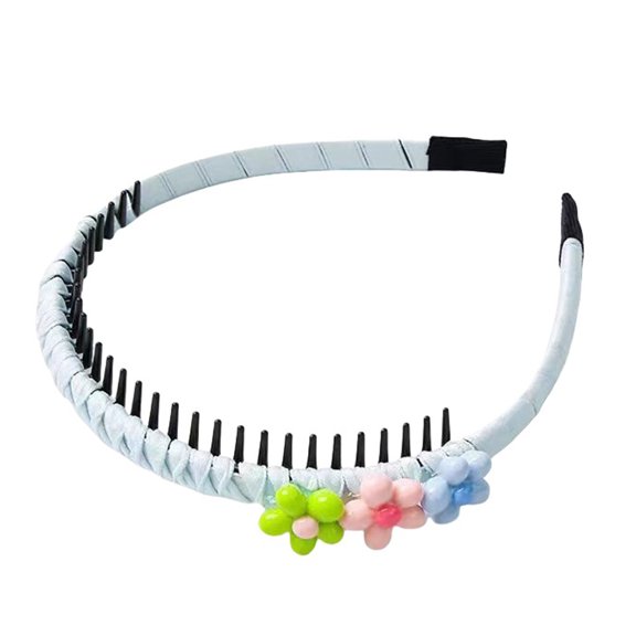 mdesiwst Baby Headband Anti-Slip Toothed Comb Soft 3D Heart Flower Decoration Hair Hoop Toddler Hair Accessory