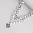 thumbnail image 6 of Gold Heart Pearl Statement Necklace for Women Layered Stacked Bead Hollow Butterfly Heart Pendant Choker Exquisite Pearl Clavicle Chain Jewelry Gifts, 6 of 16