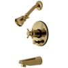 Elements of Design Concord Pressure Balanced Tub and Shower Faucet with Cross Handle