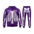 thumbnail image 3 of MEZZALL Kids 3D Skeleton Print 2 Piece Tracksuit Set, Long Sleeve Graphic Hooded Pullover Sweatshirt & Jogger Pants Matching Outfit, Soft Halloween Outfit for Boys Girls Boho Clothes Sets, 3 of 3