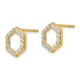 thumbnail image 2 of FB Jewels 14K Yellow Gold Lab Grown Diamond VS-SI D-F Hexagone Earrings, 2 of 2