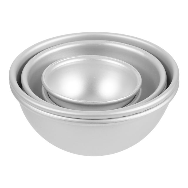 Molde de aleación de aluminio para hornear pasteles, 6 piezas, antiadherente, semicircular, para hacer pasteles, bolas de baño, jabón y velas.