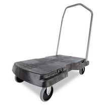 Triple Trolley with User Friendly Handle, Standard Duty with 5 In Casters, Black