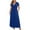 Blue, variant on Summer Dresses for Women Sawvnm Fashion Women's V-Neck Short Sleeve Maxi Dresses Solid Pockets Stylish Plus Size Comfortable Dress Mother's Day Gift for Women Girls