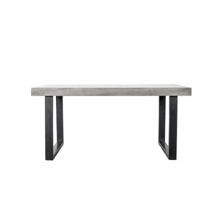 Moes Home Collection BQ 1018 Jedrik 79 Inch Wide Concrete Outdoor Dining Table With Steel Moes Home Collection BQ 1018 Jedrik 79 Inch Wide Concrete Outdoor Dining Table With Steel