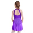 thumbnail image 2 of Kaerm Robe de Danse Lyrique Sans Manches pour Filles, Robe de Patinage Artistique, Justaucorps de Gymnastique Violet 6, 2 of 6