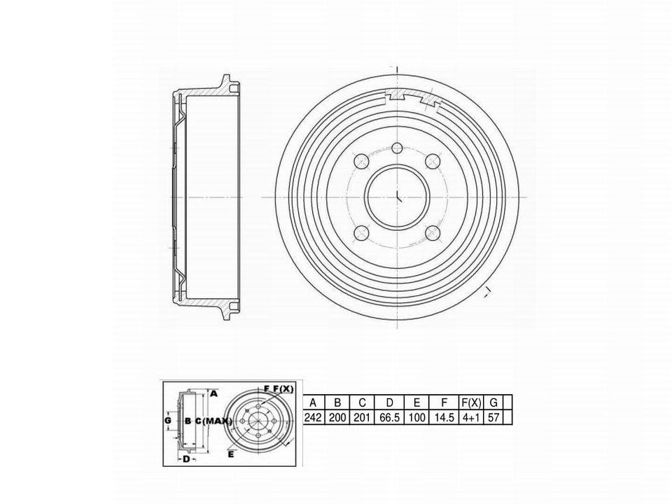 Winstop Brake Drum, Rear WS235415, Pontiac LeMans 1993-1988