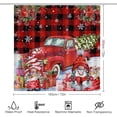 thumbnail image 2 of Merry Christmas Deer 4 Pieces Shower Curtain Set,Winter New Year Xmas Bells Tree Snowflakes Non-Slip Rugs Toilet Lid Cover Bath Mat and Bathroom Curtain, 2 of 8