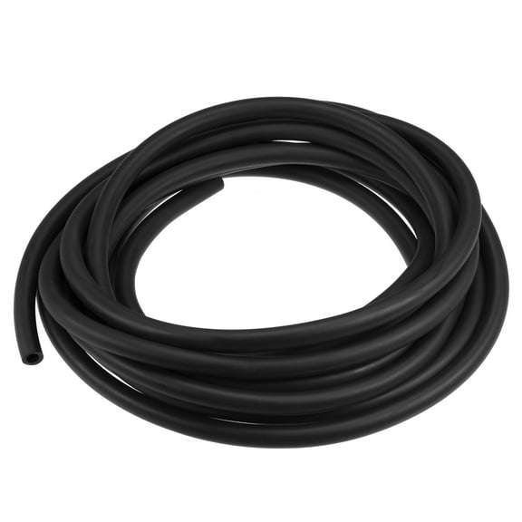 Uxcell 1/4-inch ID 3/8-inch OD 16ft Black Latex Tubing Elastic Rubber Hose