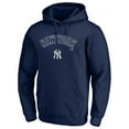 thumbnail image 2 of Men's Navy New York Yankees Team Lock Up Wordmark Pullover Hoodie, 2 of 3