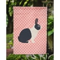thumbnail image 3 of Caroline's Treasures BB7958GF Dutch Rabbit Pink Check Flag Garden Size , Small, multicolor, 3 of 3
