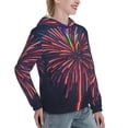 thumbnail image 6 of Lsque Fireworks3 Pattern Casual Women's Hoodie,Hooded Sweatshirt with Kangaroo Pocket,Pullover Hoodie with Eye-catching Drawstrings-X-Large, 6 of 7