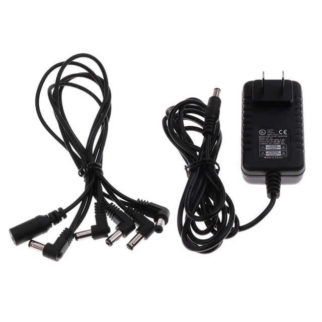 Fuente De Alimentación Estándar Pedales Del De Guitarra Del Enchufe 9V EEUU Sistema Del Cable Del Divisor Del Poder Del 1 Al 5 Yuyangstore Fuente de alimentación de efectos de guitarra