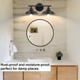 thumbnail image 5 of Lámparas De Tocador Para Baño De Granja, Luces De Baño De Metal Negro Sobre Espejo, 2 Luces, Lámparas De Baño De Granja, Luz De Tocador Negra Para Baño, Espejo De Tocador, Gabinete, Tienda, Cafetería, 5 of 5