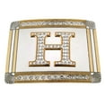 thumbnail image 1 of Initial H Belt Buckle Letter H alphabet H Western Cowboy cowgirl rodeo Men Big, 1 of 2