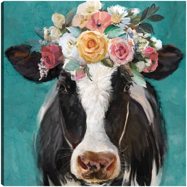 Cuadro Decorativo - Vacas de lujo II Jr Impresión en canvas, estrechado.