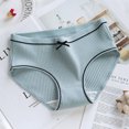 thumbnail image 4 of Sonducket Ropa interior elástica para mujer, calzoncillos de algodón para niña, bragas transpirables que absorben la humedad, ropa interior diaria Ropa interior gris azul METRO Sonducket AP000432-24, 4 of 6
