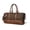 Chocolate Brown and Black, variant on Weekender Travel Duffle in Beige Canvas and Genuine Leather