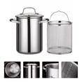thumbnail image 3 of EXHUMKY Stainless Steel Fry Pot With Basket For Christmas 1Set, 3 of 7