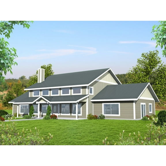 001-3636: Country 2 Bed, 3 Bath Luxury Home Plan, 3620 Sq Ft: Full Blueprints with License to Build by Home Plan Marketplace - Lesuto