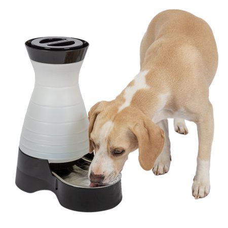 UPC: 0729849118553 | PetSafe® Healthy Pet Water Station  Dog and Cat Water System with Stainless Steel Bowl  Medium  128 oz.