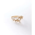thumbnail image 2 of Jewelerix 10K Gold Vermeil Diamond Ring Moissanite Brilliant Center Stone and Sparkling Accents, Engagement or Wedding Gift for Her, 2 of 6