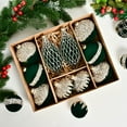 thumbnail image 6 of 10-Piece Flocked Christmas Ornament Balls with Hanging Rope for Festive Tree and Home Decor, 6 of 7
