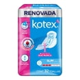 thumbnail image 1 of Toallas femeninas Kotex Slim con alas flujo moderado 32 pzas, 1 of 6