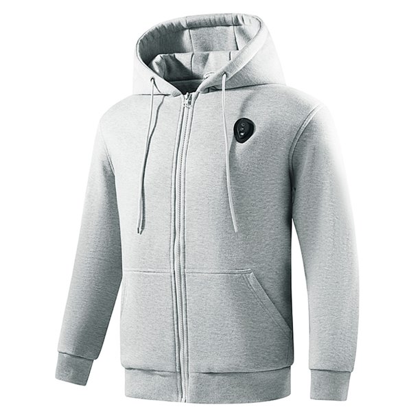 Ceisia Men's Oversize Hooded 3-Speed Temperature-Controlled Heated Full-Zip Polyester Hoodie Gift