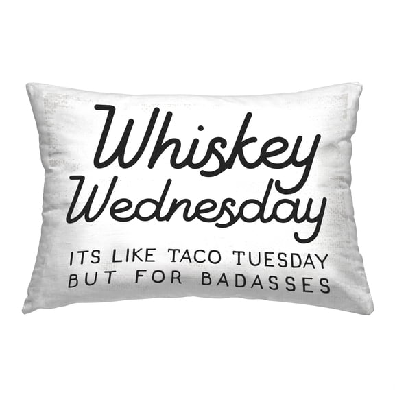 Stupell Industries Funny Whiskey Wednesday Decorative Printed Throw Pillow, 14 x 20