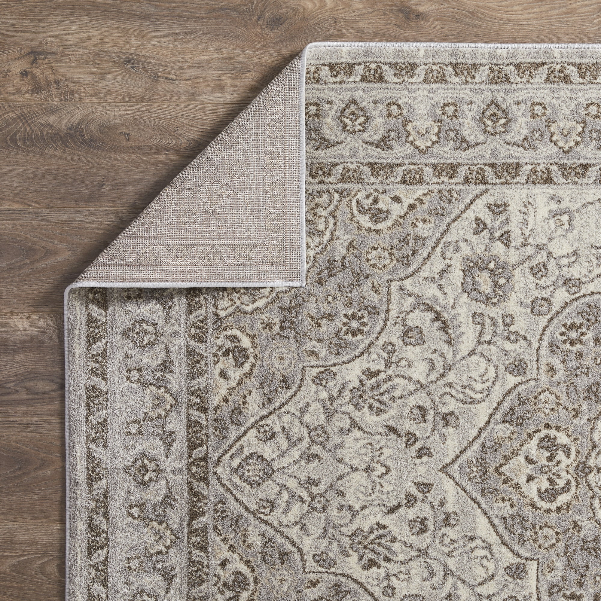 Loomaknoti Malanie Crewford 5' x 7' Gray Oriental Indoor Area Rug