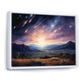 thumbnail image 2 of Designart "A Shower of Light Meteors in the Night Sky I" Landscapes Floater Framed Wall Art Living Room, 2 of 7
