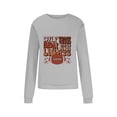 thumbnail image 4 of Fall Clothes 2023 Fashion Women Round Neck Long Sleeve T-Shirt Printing Sweatshirt Blouse Tops(Gray,2XL), 4 of 6