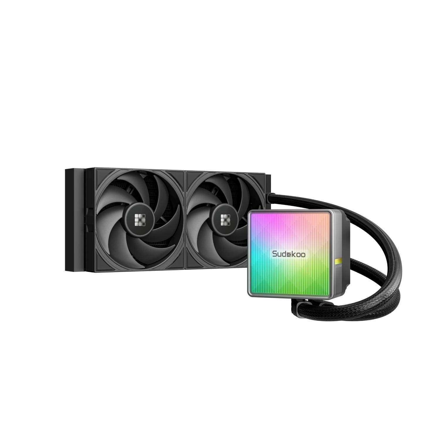 240 Liquid CPU Cooler: 240mm AIO CPU Cooler with PWM Pump & ARGB Pump Head - Water Cooling with FDB Fans for Intel LGA 1851/1700/1200/115X AMD AM5/AM4