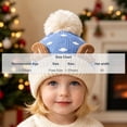 thumbnail image 4 of Wilark Toddler Christmas Hat with Pom Pom Warm Knitted Cute Winter Kids Festival Hat Blue 1-4 T, 4 of 7