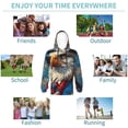 thumbnail image 5 of Lsque Surreal Bald Eagle Gentleman Patten Youth Hoodie Sweatshirt Pullover with Kangaroo Pocket Boys and Girls Hoodie Warm Hoodie for Kids-X-Large, 5 of 6