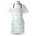 thumbnail image 3 of Crabs Apron Maritime Sea Theme Crabs and Seashells Animals on the Spotted Background Print, Unisex Kitchen Bib Apron with Adjustable Neck for Cooking Baking Gardening, Blue and Yellow, by Ambesonne, 3 of 3