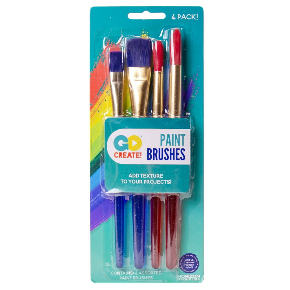 Go Create , Paint Brushes With Grips, 4 Pk.