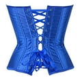 thumbnail image 3 of Corsé hasta la cintura deshuesada Cincher Bustier Top Botón frontal túnica sexy - Azul Zhivalor CPB-SSW2117-2, 3 of 5