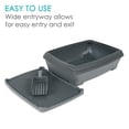 thumbnail image 3 of SussexHome Pets Outdoor Cat Litter Box Pan with Cat Litter Mat and Scooper - 20 x 15 x 6.1 Inches High Sided Cat Litter Pan - Easy Clean Litter Box for Cats - Dark Gray, 3 of 6